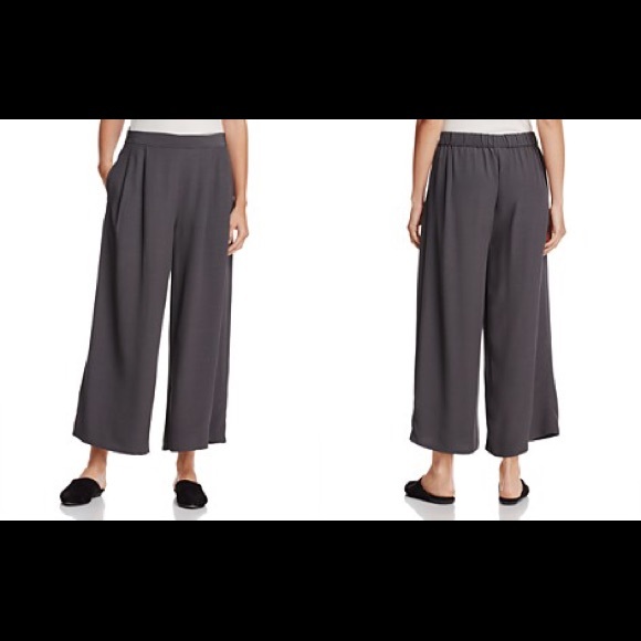 eileen fisher wide leg crepe pants
